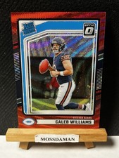 Caleb Williams 2024 Donruss Rated Rookie #327 Optic Preview Red Wave Prizm Bears