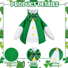 St. Patrick S Day Goose Outfits Green Lucky Porch Goose Clothes Fits 23" Cement