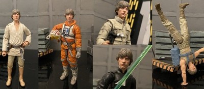 Ultimate Star Wars Luke Skywalker Lot  1 Head With 5 Interchangeable Bodies 1/12