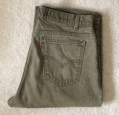1995 550 Relaxed Fit Sage Green Orange Tab Levis Jeans 36 x 32  Measure 36 x 32