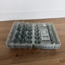 10 Clear Plastic Egg Cartons for 24 Eggs Each Chicken Eggs Crafting Storage