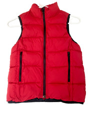 GAP Kids Red Puffer Vest Boys Youth Size Small, Winter Warmest Zip Pockets