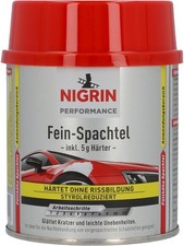 Produktbild - Nigrin 2K Fein-Spachtel mit Härter 250g Glättspachtel Spachtel-Masse Füller Auto