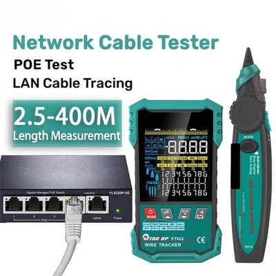 Netzwerkkabeltester POE-Test QC Crimping Breakpoint Detect LAN Cable Tracker