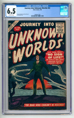 JOURNEY INTO UNKNOWN WORLDS #43 CGC 6.5 FN+ LOW CENSUS BERNIE KRIGSTEIN PCH 1956