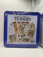Cardinal TEASERS 7 Different Solid Wood Teasers Game Tin NEW Sealed