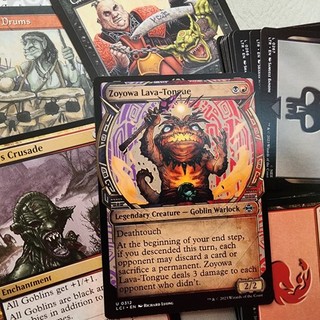Magic the gathering COMMANDER DECK. Complete 100 Card Tribal GOBLINS Black Red