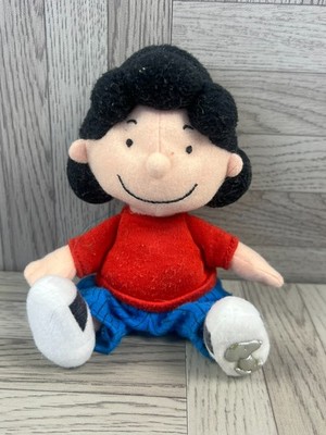 Snoopy Plüsch - Lucy - Goldener Bär - Silber Metallic Symbol auf Fuß - Bohnen gefüllt