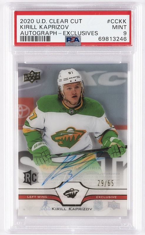 2020 UD CLEAR CUT AUTO-EXCLUSIVES #CCKK KIRILL KAPRIZOV 29/65 PSA 9