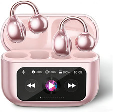 Clip-On Earbuds, Open Ear Earbuds with LCD Touchscreen Wireless Bluetooth 5.4, L