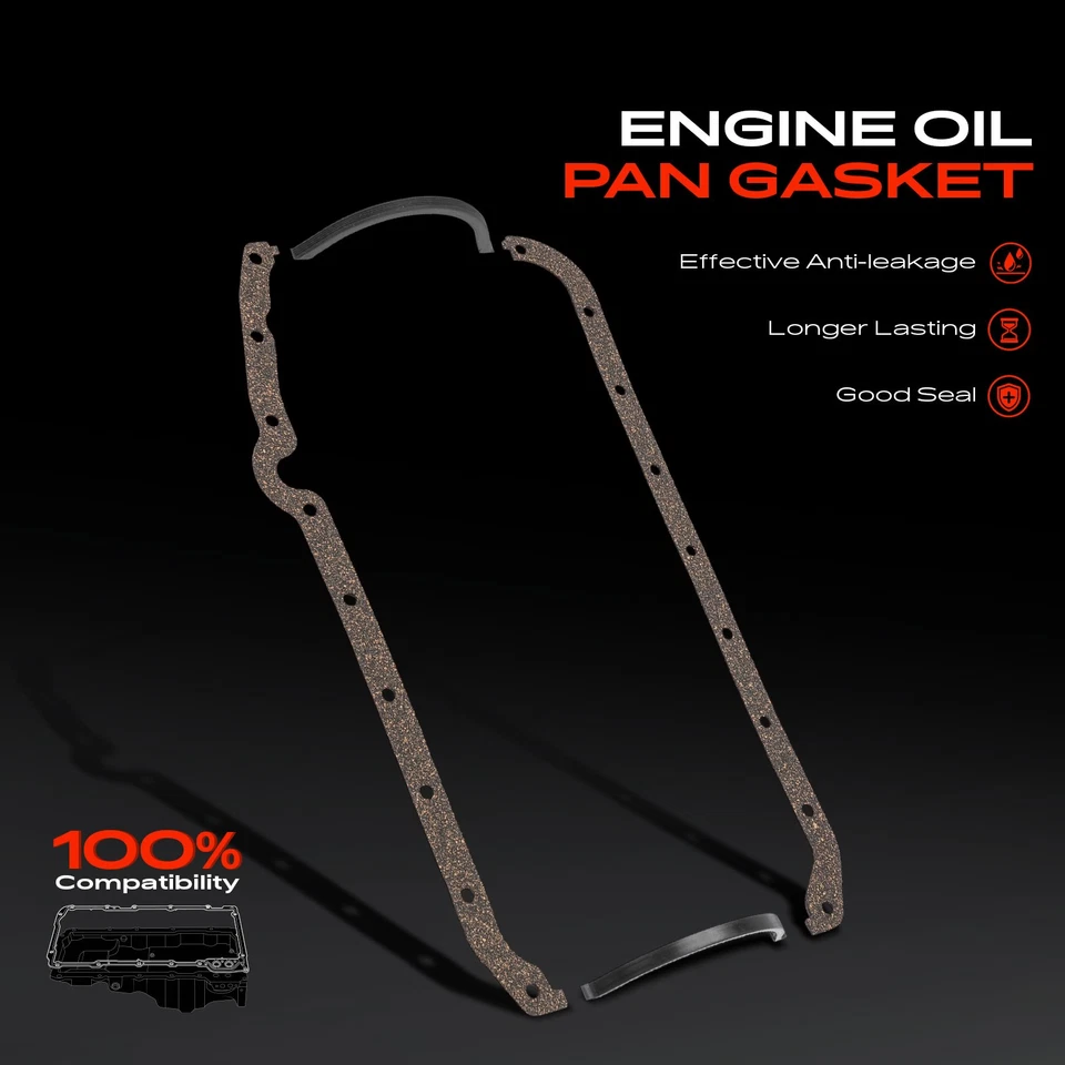 Комплект прокладок поддона масла двигателя для Chevrolet C10 C20 GMC K1500 Jimmy Pontiac Buick - Изображение 3 из 4