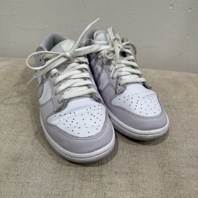 Nike Women Leather Dunk Low Colorblock Tied Basketball Sneakers Lilac 5.5y 7W