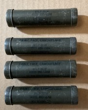4 Vintage Military Issued Camouflage Face Paint New Old Stock White/Loam