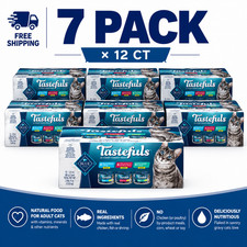 7 Pk Blue Buffalo Tastefuls Wet Cat Food Flaked Variety Natural 84 Ct 252oz 0.64 per gallon