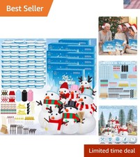 100pcs Snowman Craft, Build a Snowman Kit Indoor Decor, Snowman Kit DIY Chris...