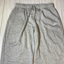 NWT Nike Womens Oversized Fit Mid Rise Sweatpants Grey Fleece Joggers L Read  .,