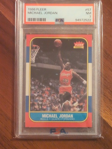PSA 7 1986-87 Fleer - Michael Jordan #57