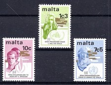 MALTA 1973 SG 504 - SG506 Anniversaries Complete Set Unmounted Mint MNH