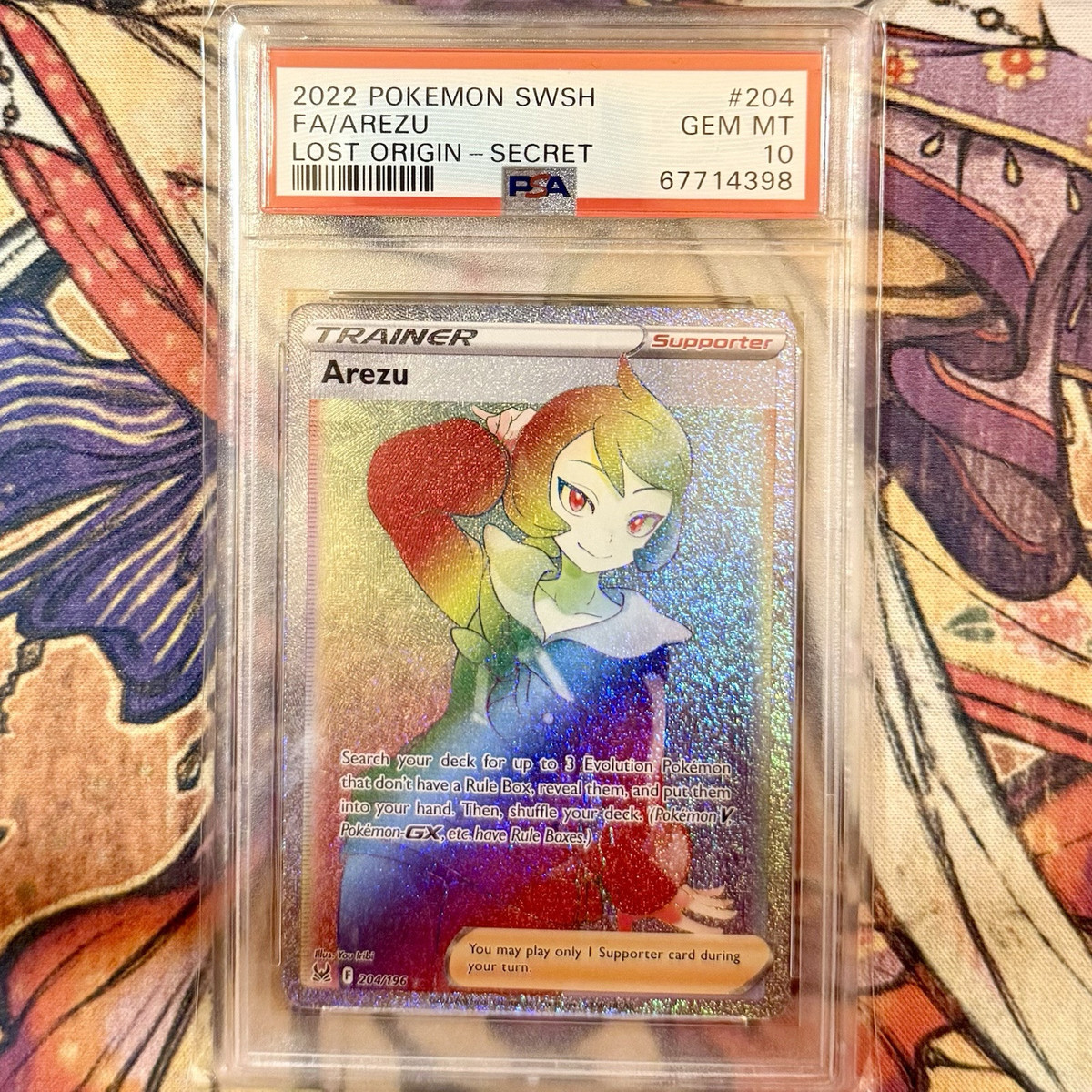 Pokemon 204/196 Arezu Secret Rare Rainbow Lost Origin PSA 10 Pokemon 204/196 Arezu Secret Rare Rainbow Lost Origin PSA 10