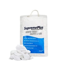 New Terry Towels for Cleaning - 20"x20" White Cotton Rags for Garage, Shop