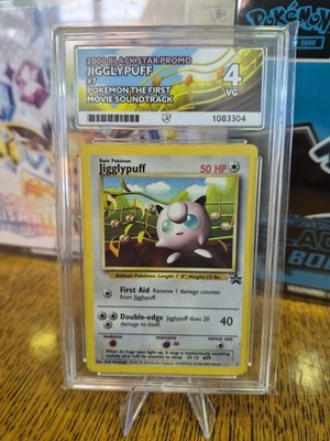 Jigglypuff 2000 Black Star Promo Pokemon TCG Karte First Movie Promo ACE Grade 4