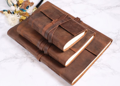Personalised Full Grain Leather Journal, Handmade Travel Diary, Sketchbook