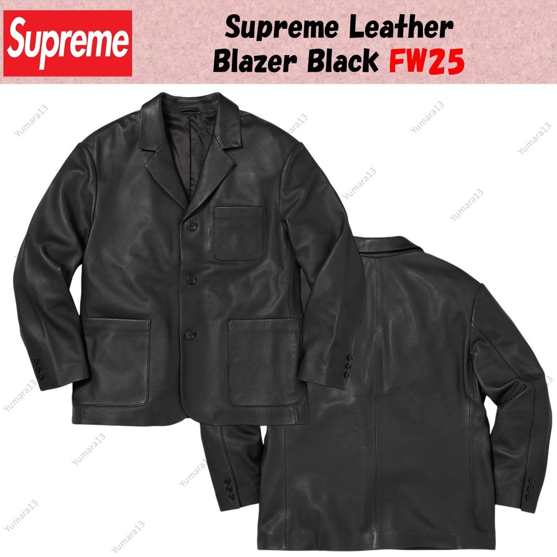 マクレガー　レザージャケット　supreme Supreme Leather Blazer Black FW25 | eBay