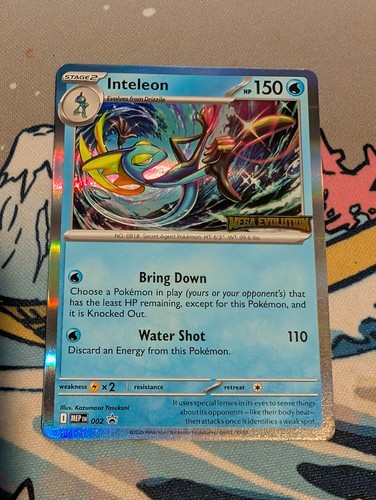 Pokemon Inteleon #002 Promo, Mega Evolution Stamped, MEP #02, NM