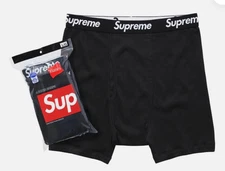 Supreme Hanes Boxer Briefs (4 pack) BLACK - Size XL - Free Shipping