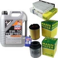 Mann Inspektionspaket 5L Liqui Moly Top Tec 5W-30 FüR VW Golf VI 1.4 TSI 1.2
