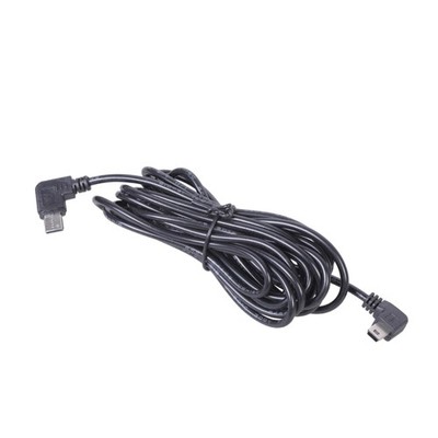 5V Charging Cord 3.40m Right Angled Type C To Mini USB Power Cable Line Black