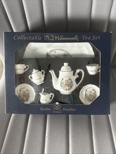 M.J. Hummel Reutter Porzellan Miniature Child Tea Set-Germany Vintage Rare Set