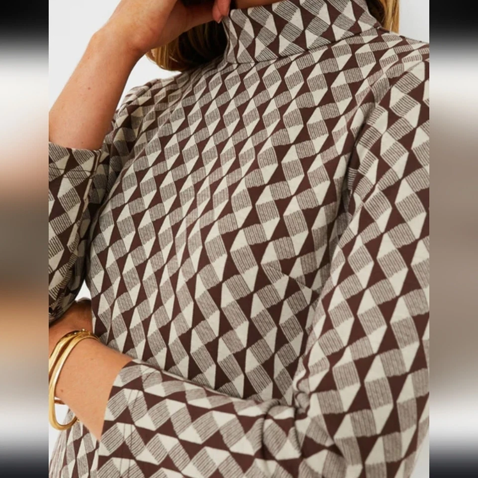 Vestido Tuckernuck Birch Domino Mod Ellie tamanho pequeno - Imagem 2 de 4