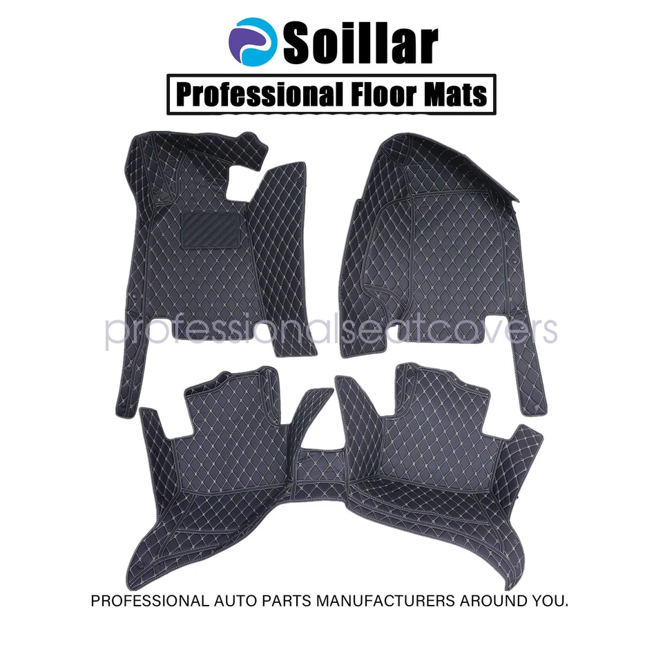 Tapetes de cuero Soillar All Surround forros negros para Cadillac ATS 2013-2019 Foto 2 de 4