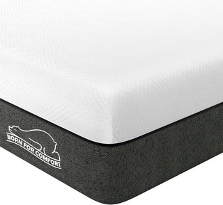 Memory Foam Mattress For Auction 2 Layer Double 135x190x15cm White/ Black