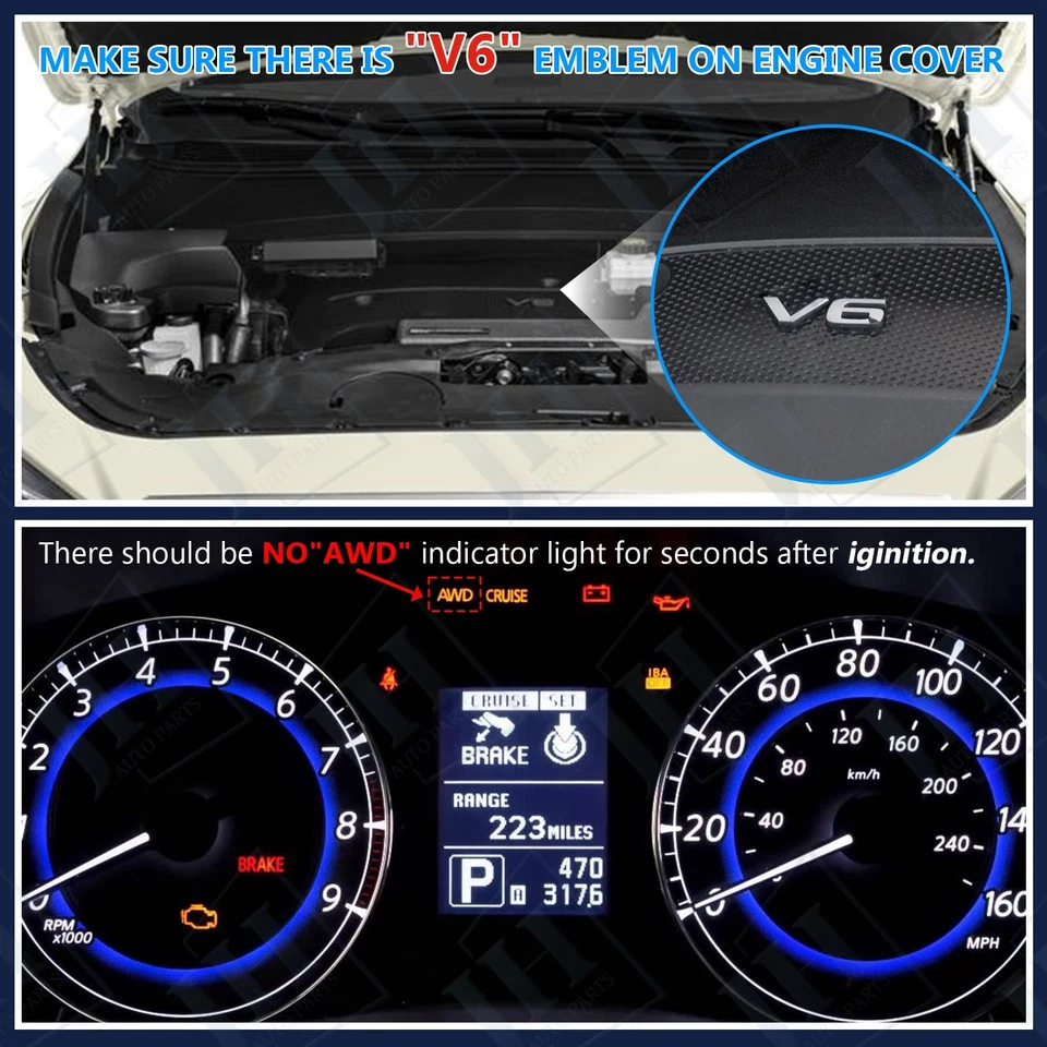 Juego de ejes CV par delantero OE para Infiniti QX60 JX35 V6 2014-2020 3,5 L TRACCIÓN DELANTERA Foto 3 de 4