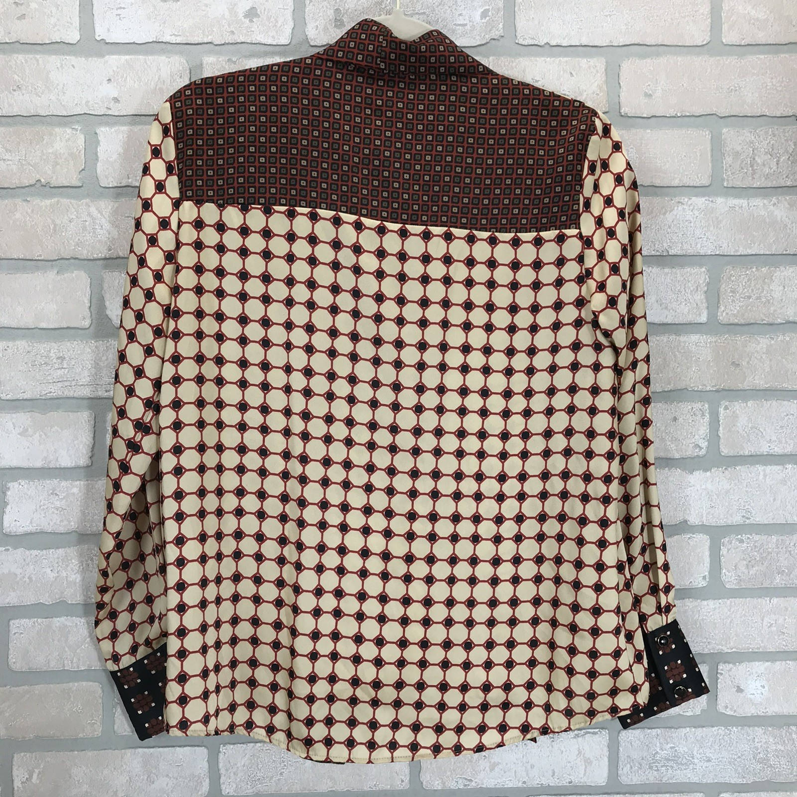 Zara Basic Button Statement Blouse Necktie Scarf … - image 3