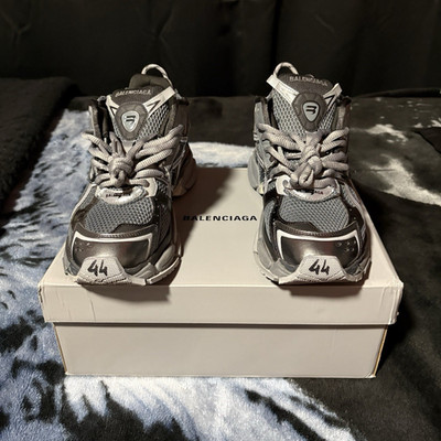 Balenciaga Runner Gray/Black Colorblock Low Top Lace-Up Men's Sneakers