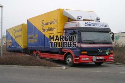 LKW Foto Mercedes-Benz Atego 823 Planensattelzug Deutschland blau Spediti #c8tz
