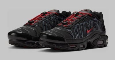 Nike Air Max Plus TN GR.47 Schwarz-Rot ￼ NEU