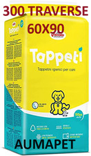 300 TAPPETINI ASSORBENTI PER CANI 60x90 TRAVERSE CANE PANNOLINI IGIENICI TAPISS