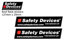 Safety Devices Roof Rack Stickers x 2 - GENUINE ARTICLE