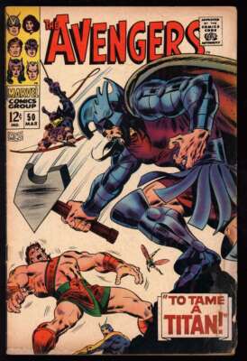 AVENGERS #50 3.0 // 1ST CAMEO APPEARANCE OF APOLLO MARVEL COMICS 1968