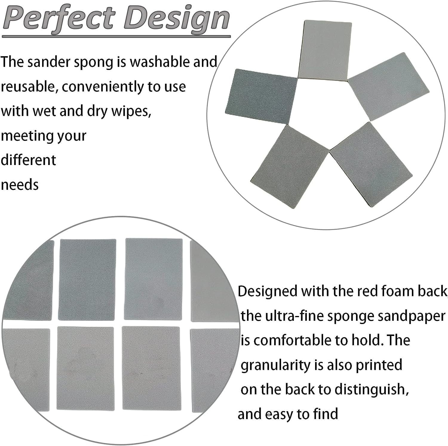 Hotbar 20PCS 3 X 4 Inch 180 Grit Sanding Sponge, Fine Sanding Sponges Soft Foam Hand Sanding Block Dry Wet Use Model Drywall Metal Wood Furniture Poli