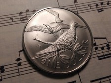 BRITISH VIRGIN ISLANDS $1 1976-FM(M) KM6 Cu-Ni MATTE SPECIMEN minted 1,800 RARE!
