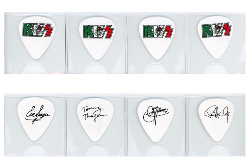 Kiss 40th Anniversary Mexico Guitar Pick Set of 4 Collectibles