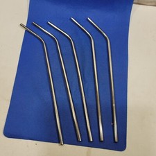 Stainless Steel Straws 10" bent top Lot Of 5