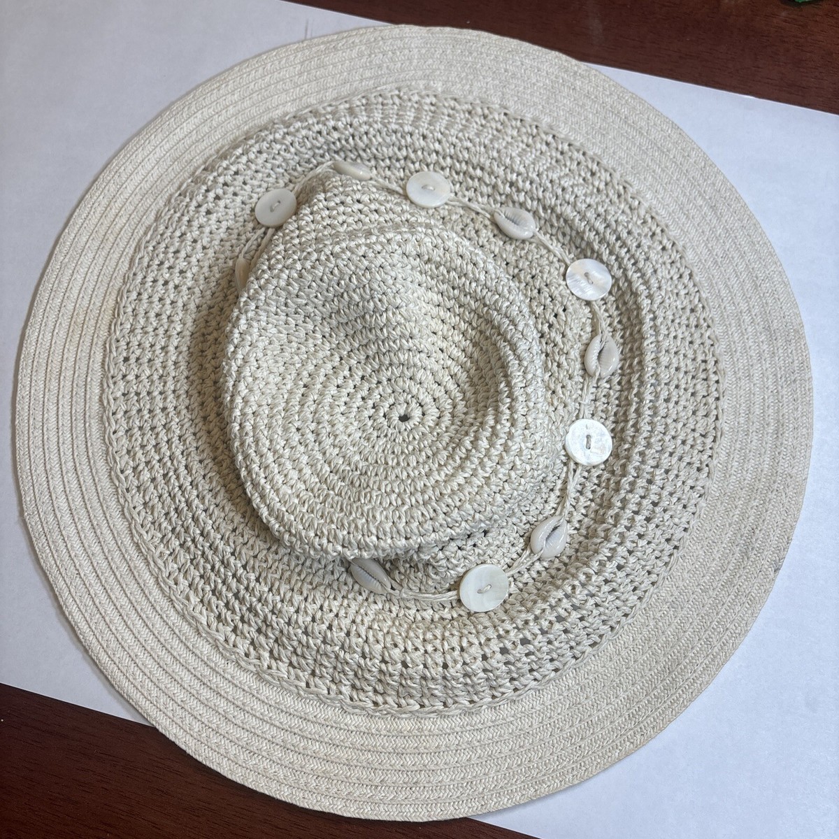 New Panama Jack Crocheted Toyo Sun Hat Shapeable Toyo Western Drifter Sun Hat – Panama Jack® main image 4