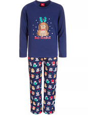 FAMILY PAJAMAS Little Kids' 2-Piece Bah Humbug Dogs Pajama Set sz S Small 6/7