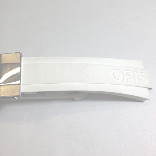 Original Oris 733 7653 Aquis Datum Ø 43 mm weiß Gummiband Armband 42631 - Bild 9 von 12